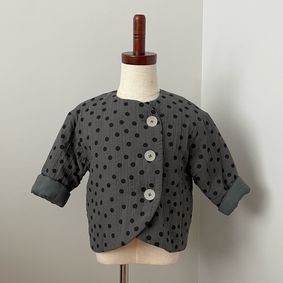 ZARA QUILTED POKA DOT JACKET - Picture 2 of 2